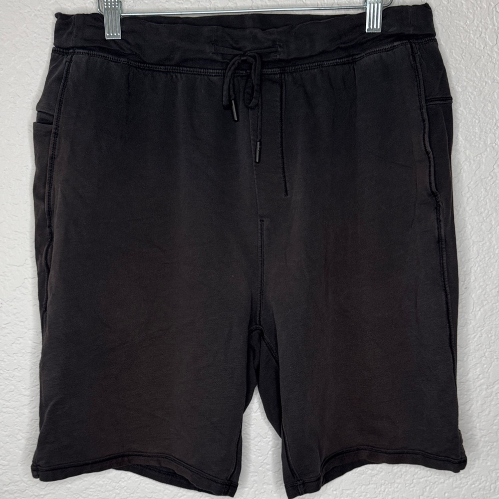 Lululemon Soft Jersey Lounge Shorts Black Drawstring Men’s Large - Picture 2 of 5